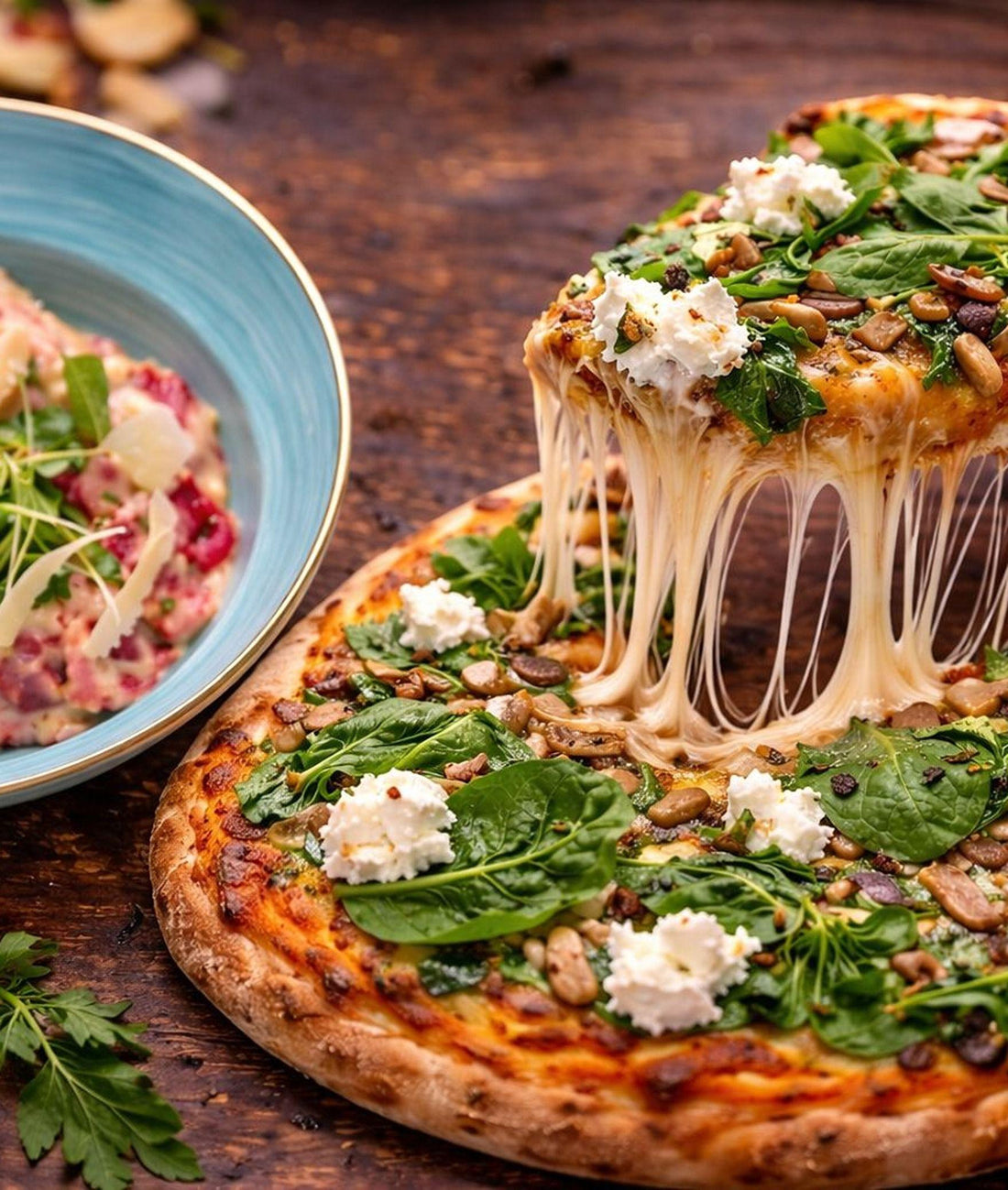 Cheese Corn Spinach Pizza – Soft Crust Gourmet Pizza